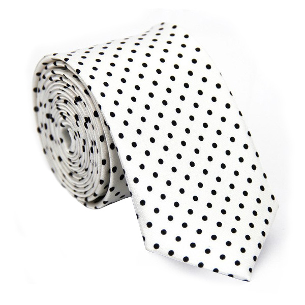 Black and White Polka Dot Skinny Tie - Shop Mens Ties Online | Ties ...