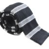 Black, Grey and White Knit Tie