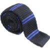 Black and Royal Blue Knit Tie