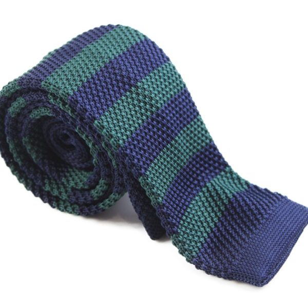 Bottle Green and Navy Knit Tie – The Tie Rack Australia | Shop Online ...