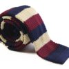 Navy, Latte and Maroon Knit Tie