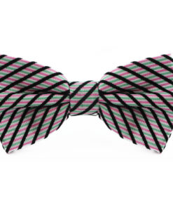 pink_white_black_green_striped_cotton_bow_tie_rack_australia_au