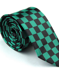 green_black_checkered_skinny_tie_rack_australia_online