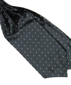 Black and White Silk Polka Dot Cravat tie rack australia