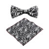black_white_floral_bow_tie_pocket_square_tie_rack_australia_online