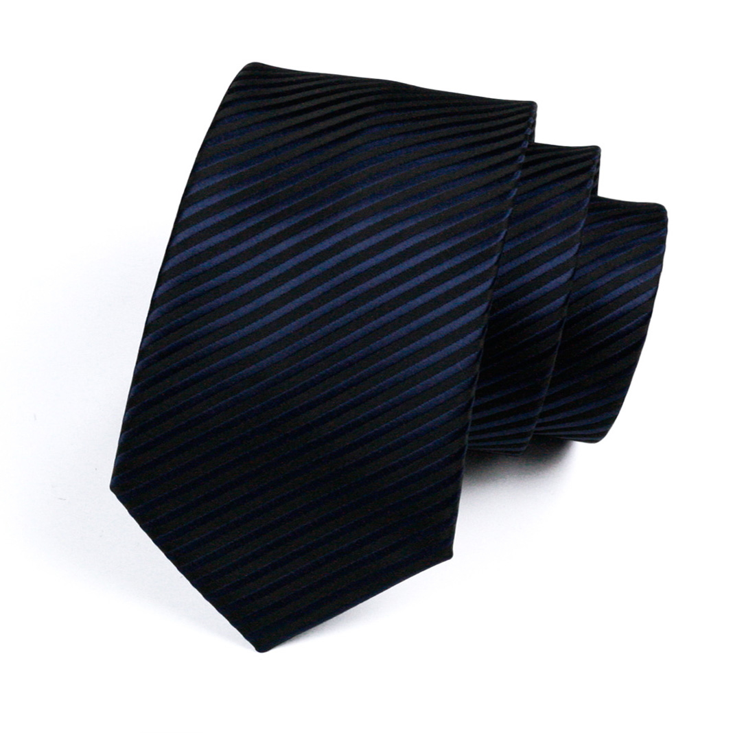 Striped Silk Navy Blue Neck Tie - Shop Mens Ties Online | Ties Australia